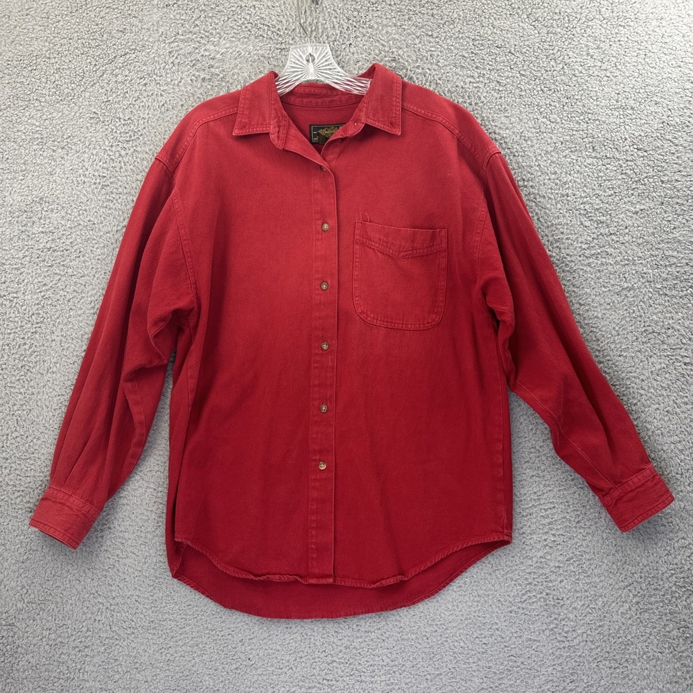 Vintage 90s Eddie Bauer Chamois Button Up Shirt Flannel Retro Men's Medium